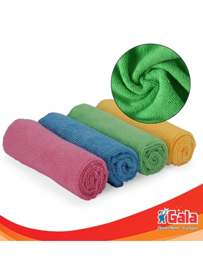 Gala Microfiber Cleaning Cloth/ Towels Set of 4 Kitchen Wipes, Microfiber Cloth for car, bike cleaning and home cleaning, Glass cleaning cloth, (Multicolor) - Image 3